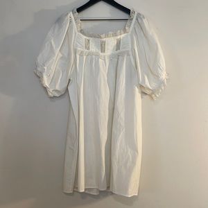 Doen Baby Doll dress, white, size L, never worn